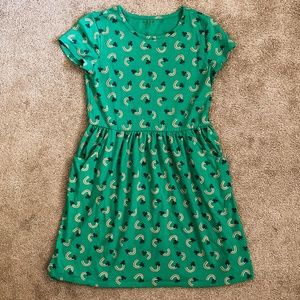 Cat and Jack Girls Shamrock Short Sleeve Dress Size XL 14/16